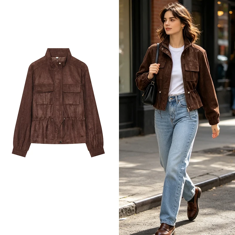 Women's Autumn Jackets 2026 New Fashion Slim Short Warm Autumn Coats & Jackets Women's Street Travel Chic Youth Jacket Blouse