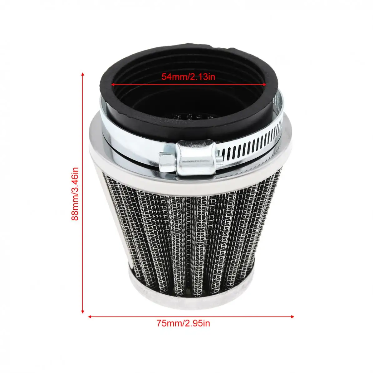 

Univesal 54mm Motorcycle Air Filter Mushroom Head Motorcycle Carburetor Air Filter Cleaner Intake Pipe Modified Scooter