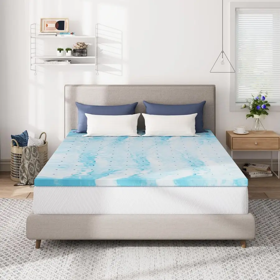 

3 Inch Memory Foam Mattress Topper Full Size, Gel Infused Memory Foam Bed Topper for Back Pain Relief, Cooling Mattress Pad, Cer