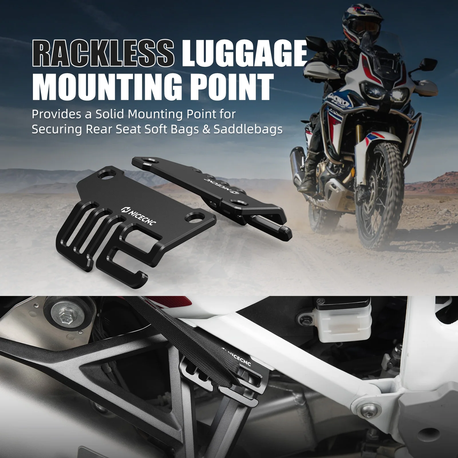 (EU-Lager) Für Honda CRF 1100 CRF1100L Africa Twin /Adventure Sports 2020-2026 Gepäckträger Befestigungshalterung Spanngurt-Halterung – Detail 6