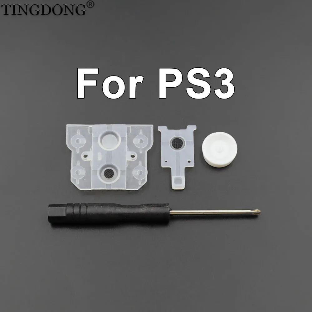 Replacement Conductive Rubber Keypad Joystick Cap with Screwdriver Repair Kit For PS3 Move PS‑VR Right Motion Controller