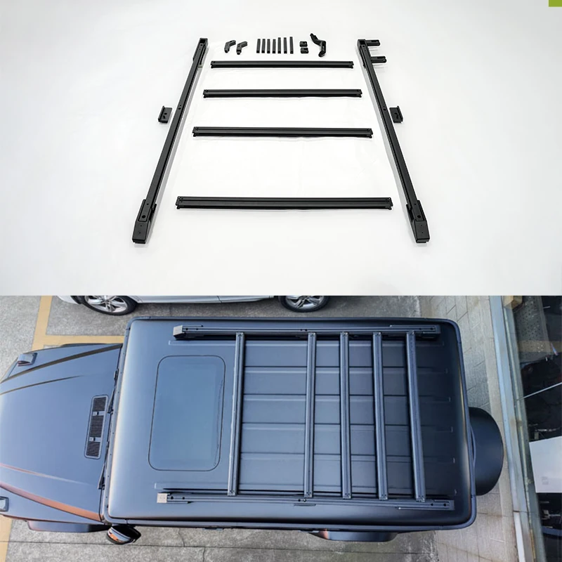 2019-2025 G Class W463A W465 Roof Luggage Rack for G500 G63 G450 GWORKS Roof Rack Rail Cross Bar Luggage Carrier  Rear Ladde
