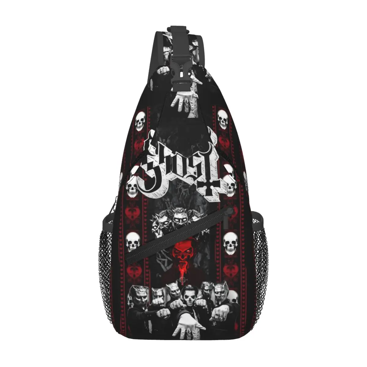 

Custom G-Ghosts Rock Punk Brand Shoulder Backpack Shoulder Chest Bags for For Traveling Hiking Classic Sling Bag