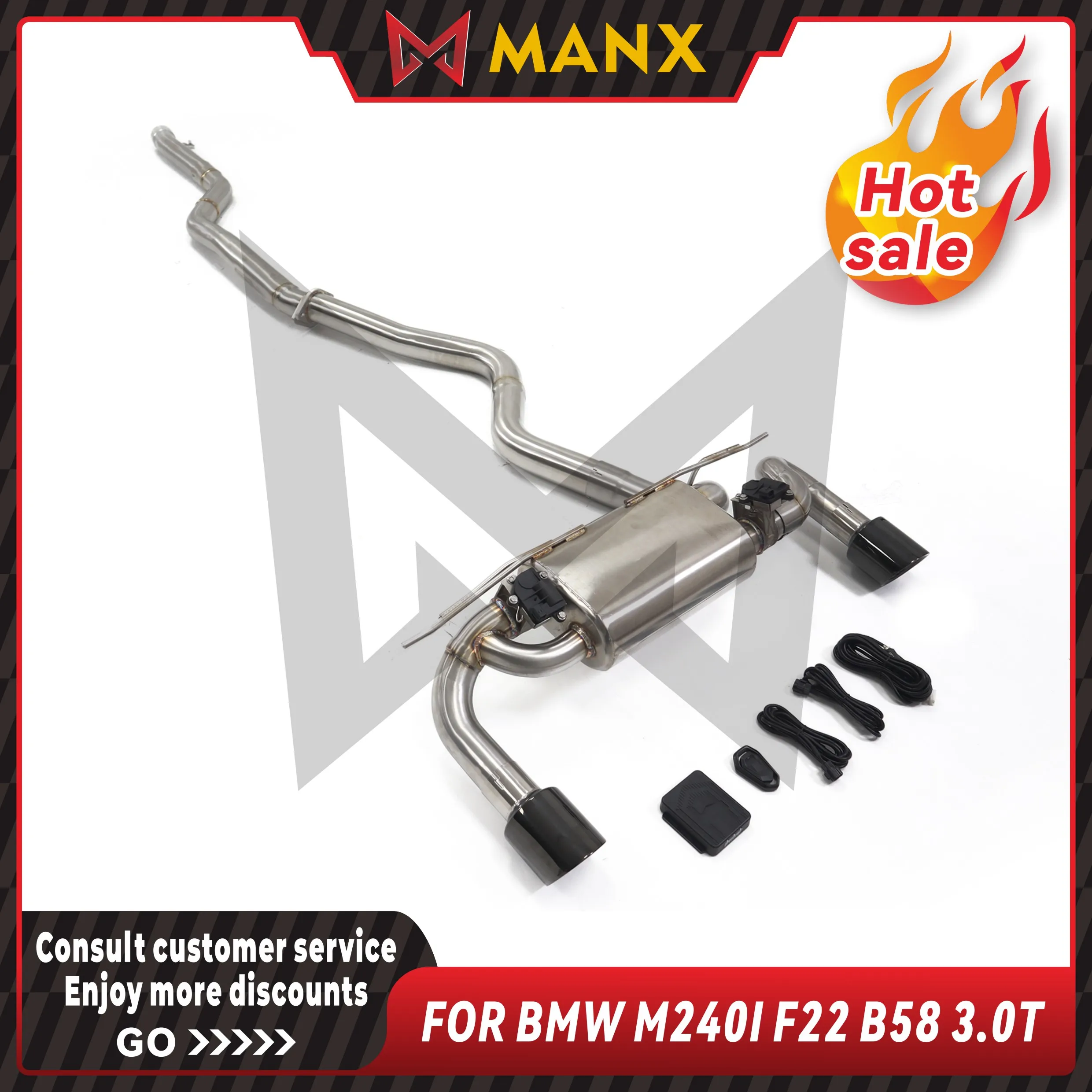 

Cat-Back Exhaust for BMW M240I F22 B58 304 Stainless Steel Aggressive Loud Sound Performance Exhaust