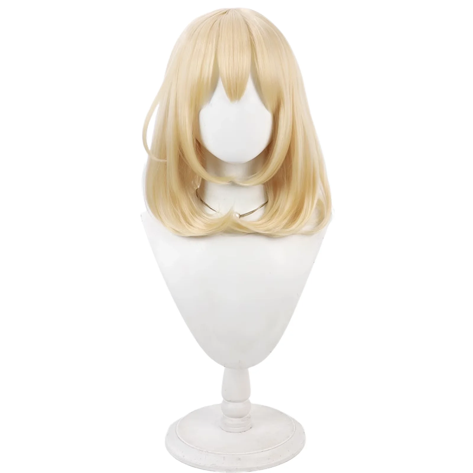 미스미 우이카 코스프레 가발 의상 어깨 길이 플래티넘 금발 머리 여성용 소녀 Cos 애니메이션 역할 할로윈 액세서리