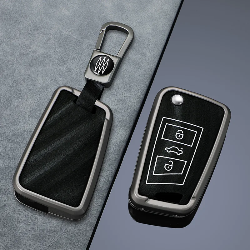 

Alloy Leather Car Key Case Cover For VW Volkswagen Golf 7 MK7 Tiguan MK2 For Seat Ateca Leon FR 2 Ibiza Skoda Octavia Kodiaq