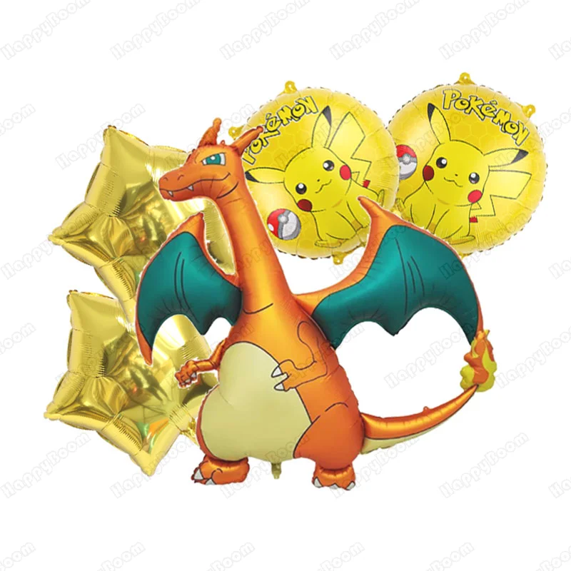 3D Pokemon Balloon Children Birthday Party Decoration Fire-b