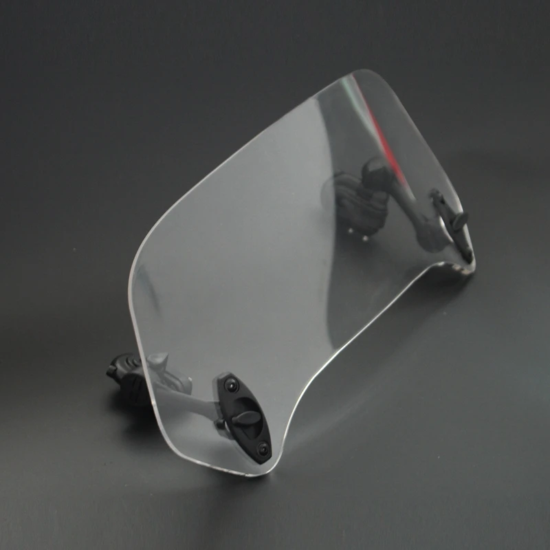 Motorcycle Clip-On Windshield Scooter Extend Wind Deflector Windscreen For Ducati Kawasaki