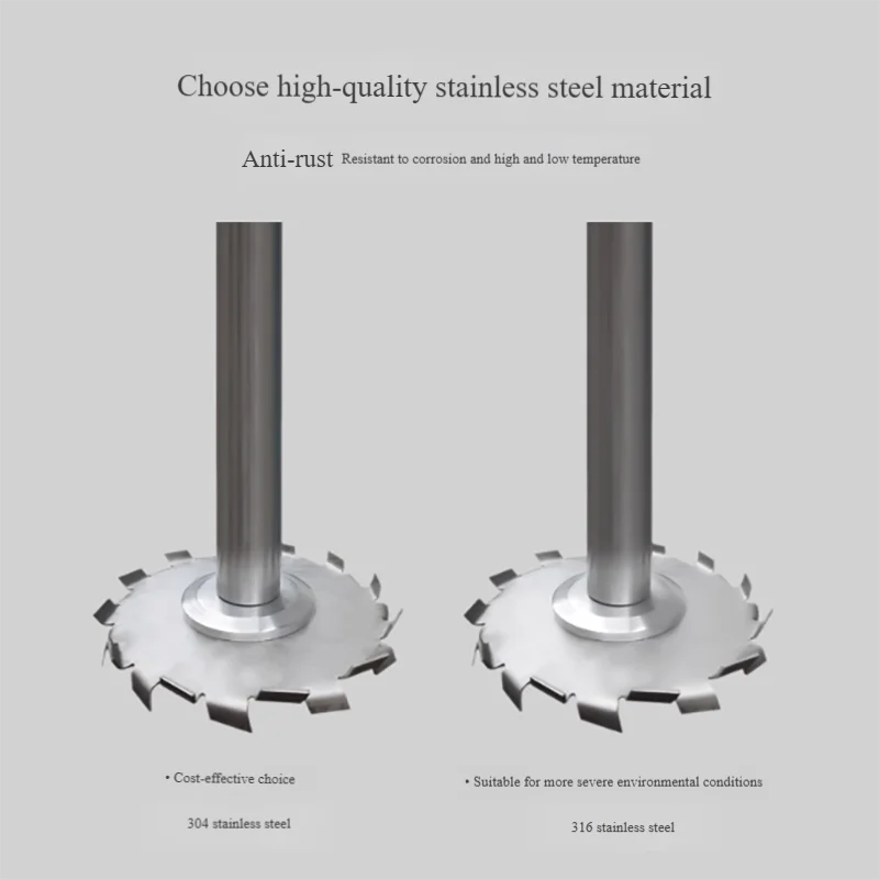 Labor-Rührstab aus Edelstahl zum Auflösen von Rührpaddeln, Rührstab mit dispergter Klinge, hochpräzise Mutter, Schaftstab