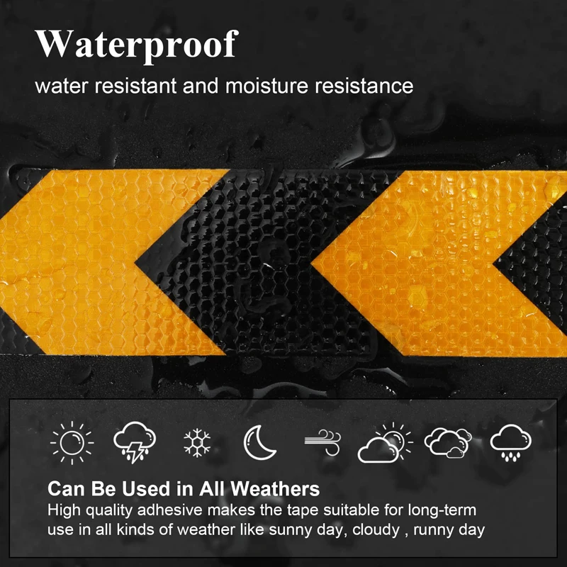 Reflective Adhesive Tape Sticker Arrow Reflective Tape Safety Caution Warning For Truck Motorcycle Car Styling