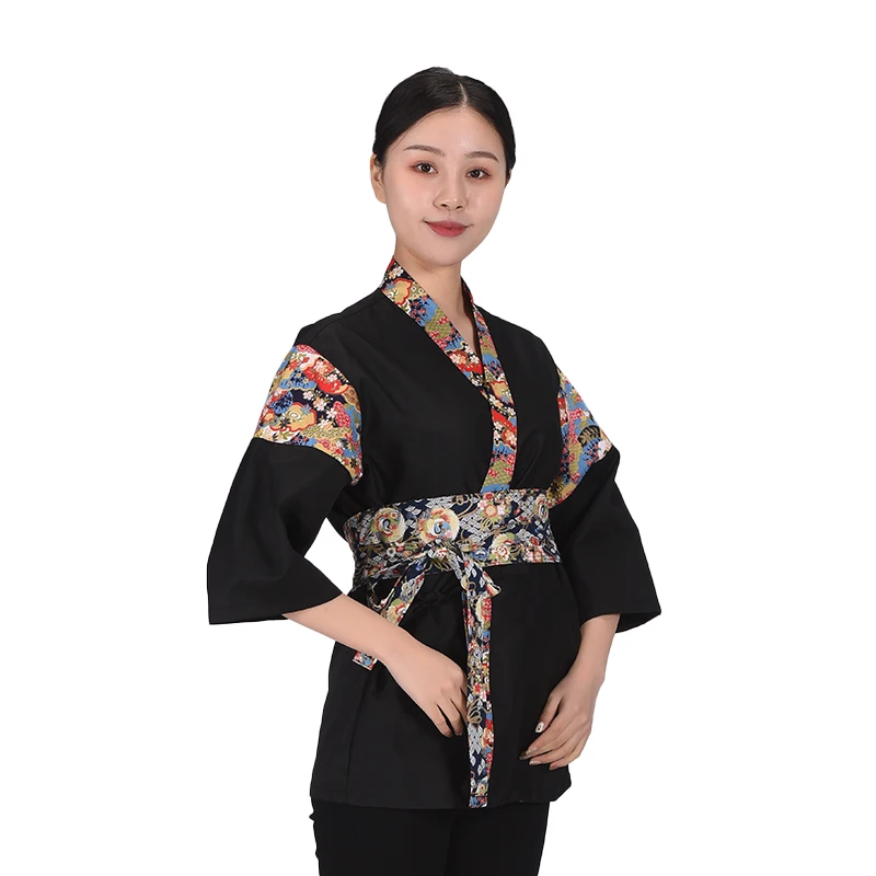 Dame im japanischen Stil Koch jacke Hotel Restaurant Uniform Food Service Küche Koch Mantel Bäckerei Kellnerin Arbeits kleidung Kimono