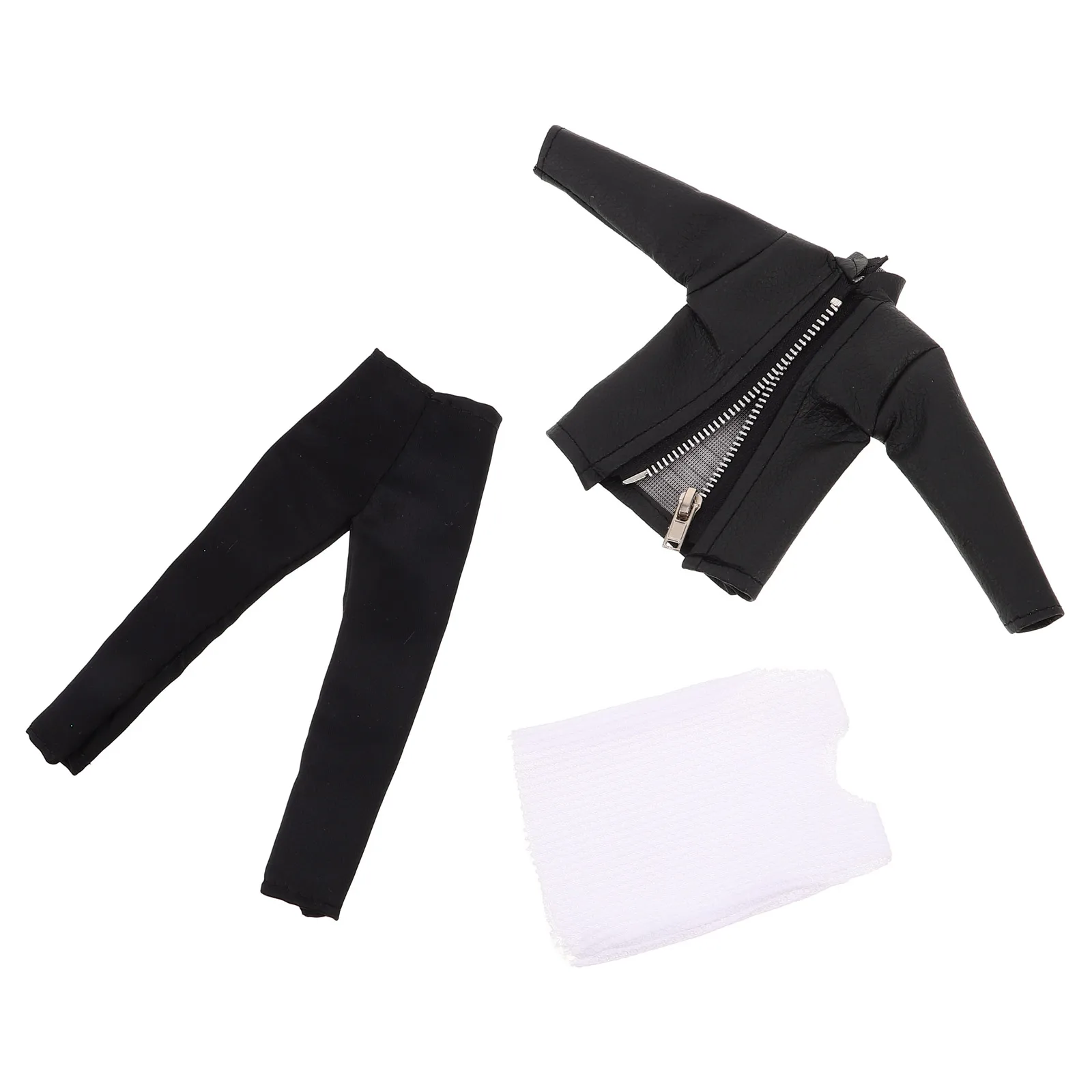1Set Fashion Clothes PU Jacket Pants Set Groom Suit for 30cm Boy Role Play Collectors Clothes Set