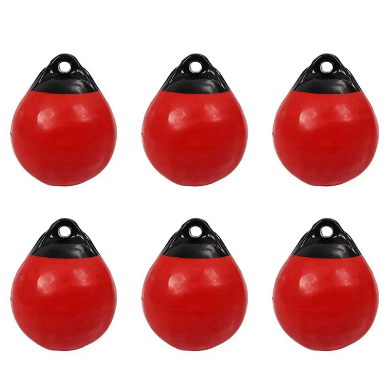 

【SPECIAL】6X Heavy Duty PVC Boat Fender Ball Round Anchor Buoy Dock Bumper Ball Inflatable Protection Marine Mooring Buoy Red