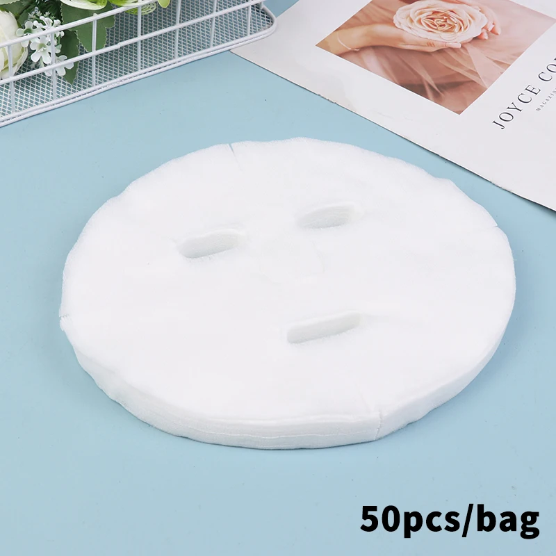 50pcs/Bag Disposable Facial Mask Non-Woven Fabrics Paper Face Mask Sheet Ultra-Thin Tool Free Eye Mask Paper