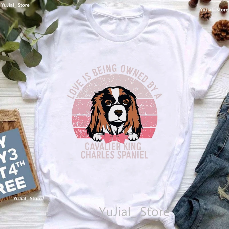 Dachshund/Doberman Pinscher/Chihuahua/Cavalier King Charles Spaniel/Hovawart Animal Print T Shirt Girls Funny Kawaii Dog Tshirt