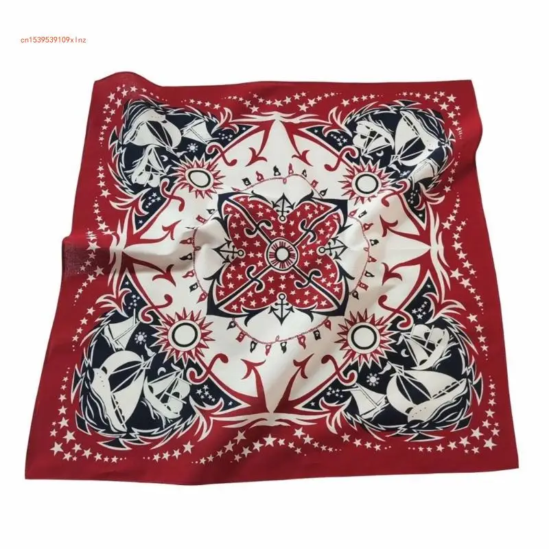 Fashion Sailing Print Bandana Women Men Outdoor Sport Dancing Kerchief