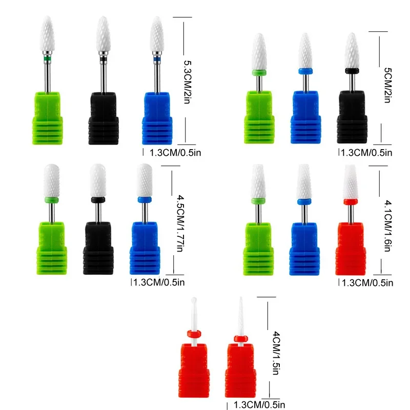 1pcs Ceramic Rotate Nail Drill Bits Nail Milling Machine Apparatus for Manicure Accessories Gel Remover Nail Tool