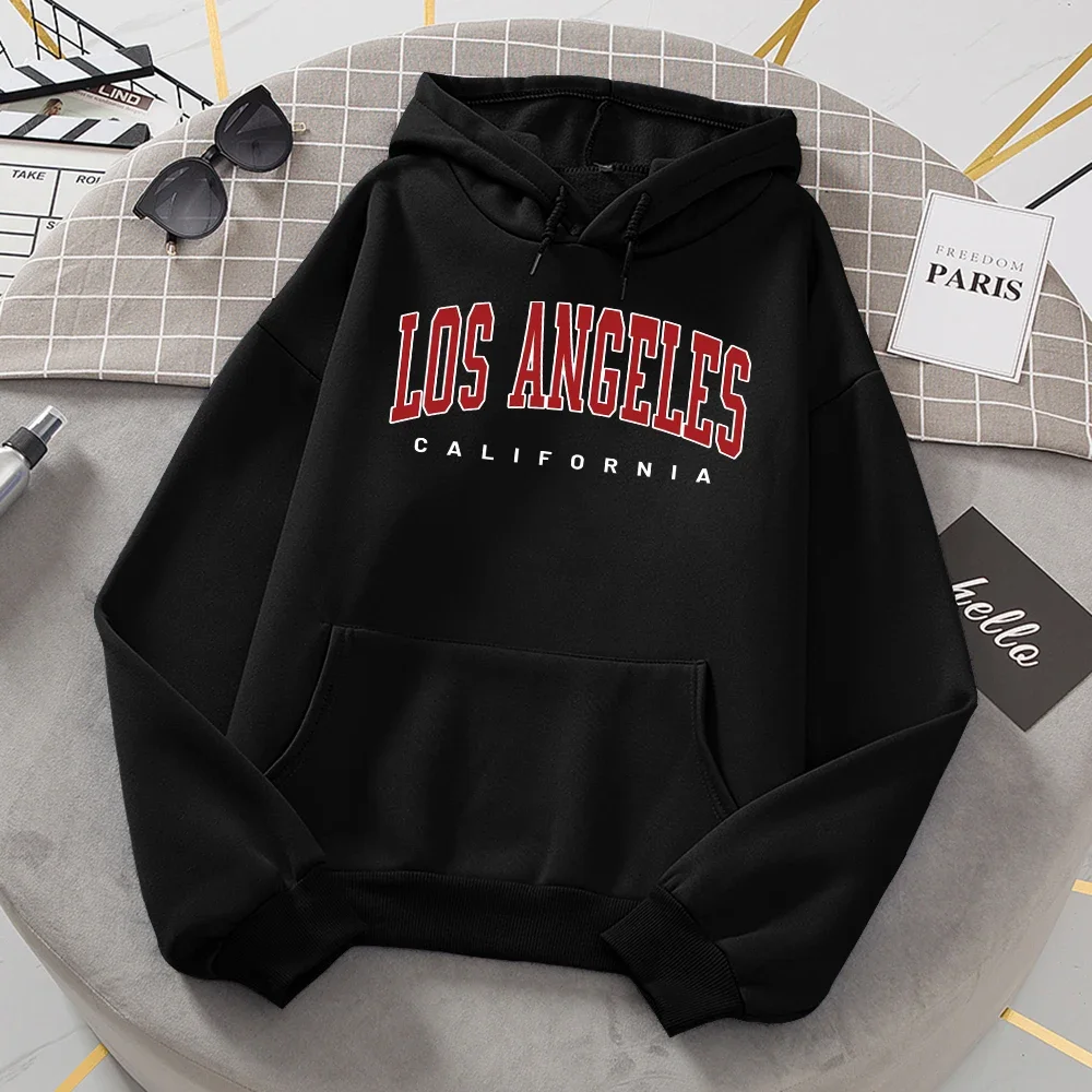 Fashion Los Angeles California Hoodies Women Novelty Casual Hooded Sweatshirt Warm Comfortable New Hoody Sweatshirt Hoodie