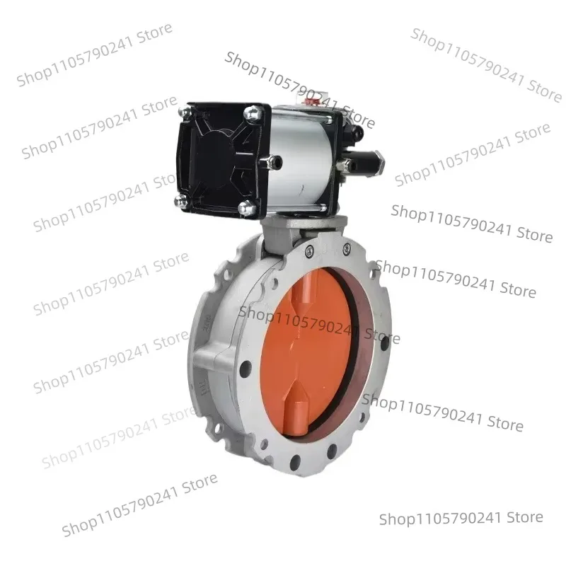 V2FS Pneumatic Powder Butterfly Valve Aluminum Alloy Flange Dust-Proof DN200 DN250 DN300 Cement Mixing Plant