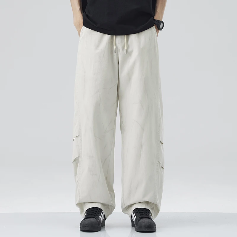 

Новые американские повседневные свободные брюки с широкими штанинами для мужчин, модные, универсальные, удобные, летняя коллекция 2025 года