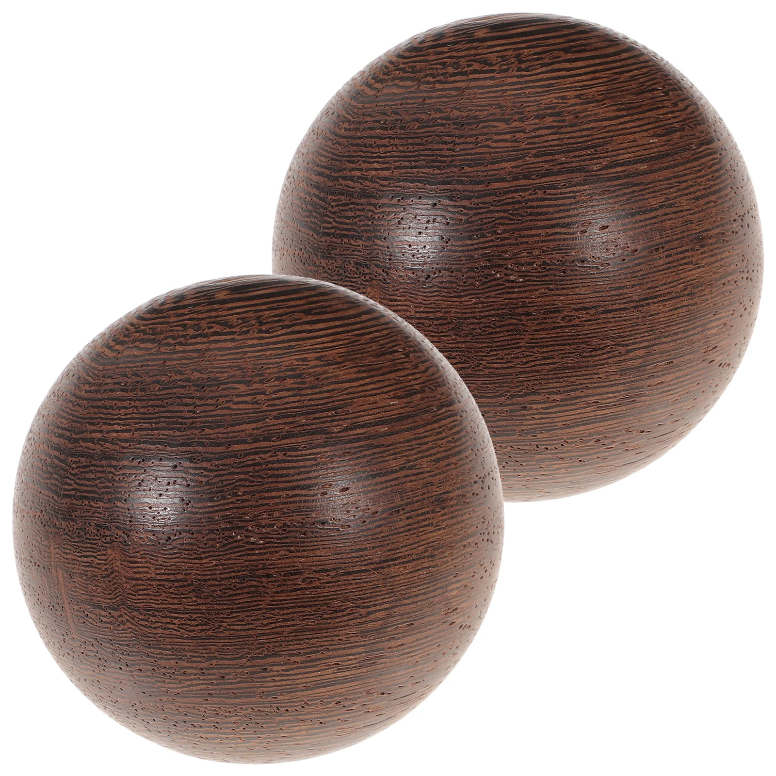 

2pcs 1 Pair Natural Wood Hand Exercise Balls For Elderly Stress Relief Wrist Fitness Massage Ball, Portable Size For Relaxation
