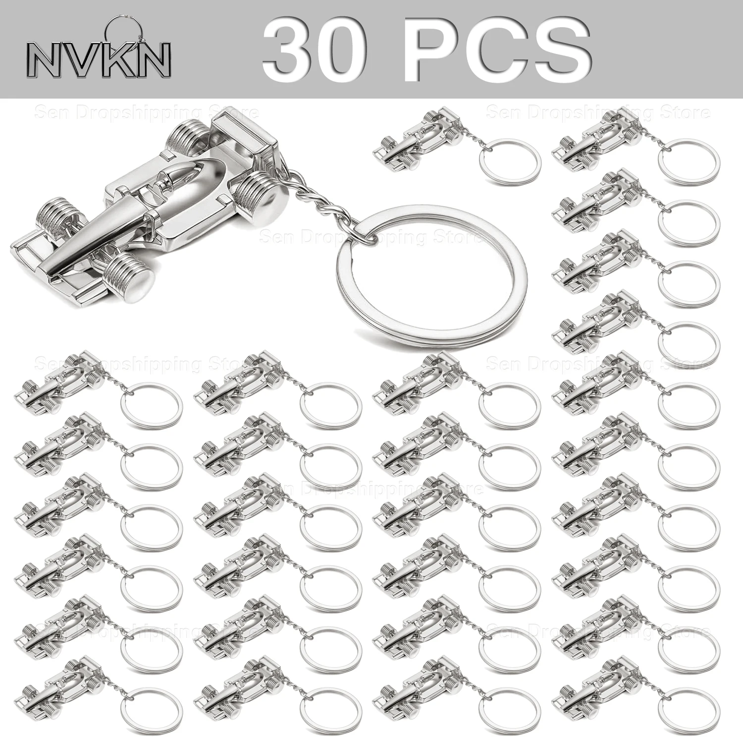 30Pcs F1-Themed Keychain Gift for Drivers, Track Car Keychain, Party Favor Key Ring for Collectors & Enthusiasts