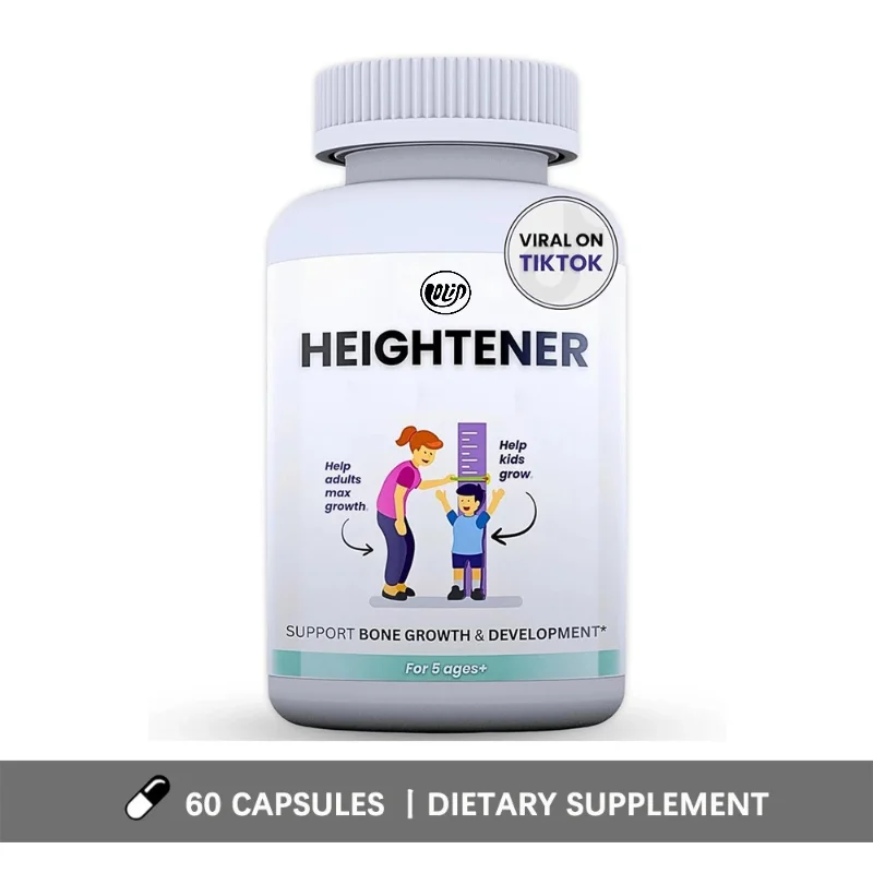 Heightener - Natural Height Growth Supplement for Kids, Teens and Adults To Increase Bone Strength and Grow Taller, Height Pills