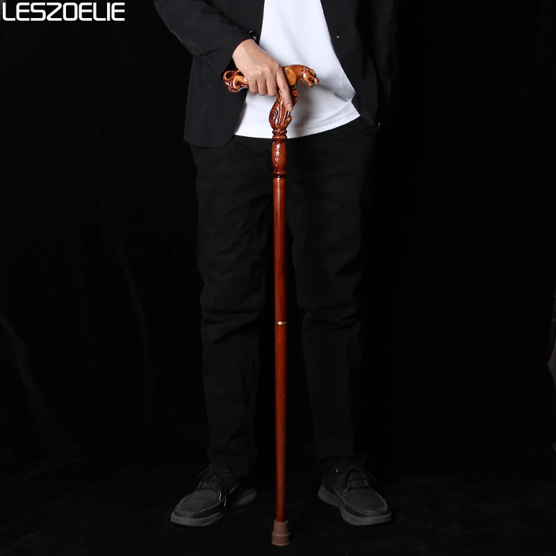 عصا مشي خشبية أنيقة قابلة للفصل على شكل الفهد من خشب الزان الألماني للرجال والنساء، دعامة أنيقة للمشي #2