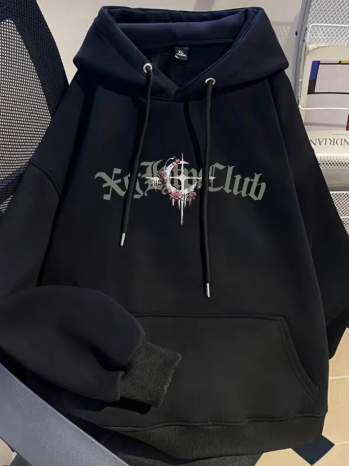 New model cross-street hip-hop sporty comfortable style autumn-winter warm men's hooded sweatshirt.Casual punk cool hoodie shirt