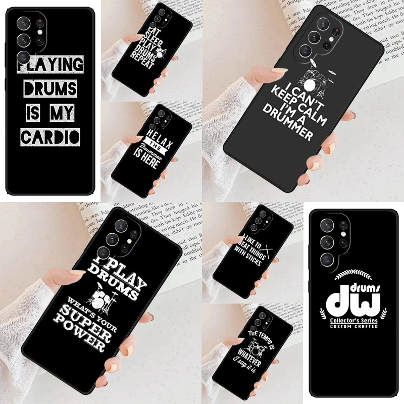 Drum Drummer Music Dj Cell Phone Case for Samsung Galaxy S26 Ultra S25 S24 S23 S22 S21 S20 Note10 Cover