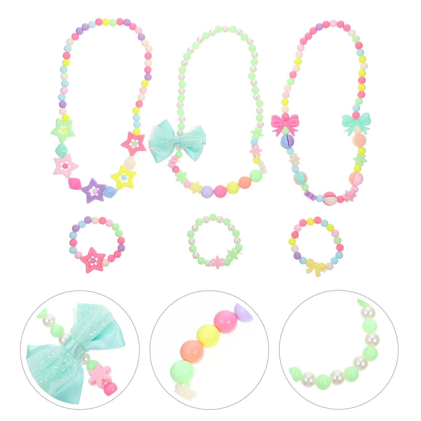 

3 комплекта детских украшений: ожерелье-бабочка, браслет, бусы для малышей, подарок на праздник, для повседневной носки, очаровательные украшения для девочек