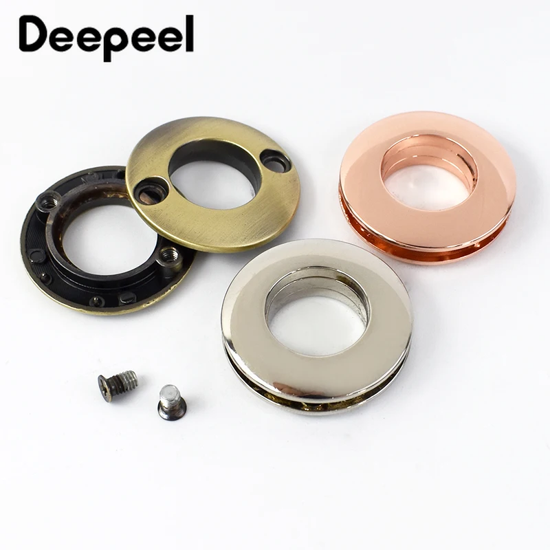 4/10Pcs Deepeel 10-25mm Metal O Ring Eyelet Buckle Screw Grommet Handbag Connect Clasp Bag Strap Belt Craft DIY Bags Accessories