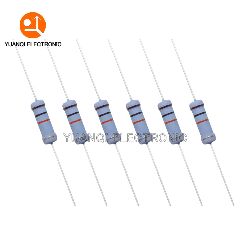 Resistor de filme de óxido de metal, 20 peças 2w 5% 1r-10m 10r 100r 240r 470r 1k 2.2k 10k 24k 47k 100k 220k 1m 10 220 470 ohm filme de carbono