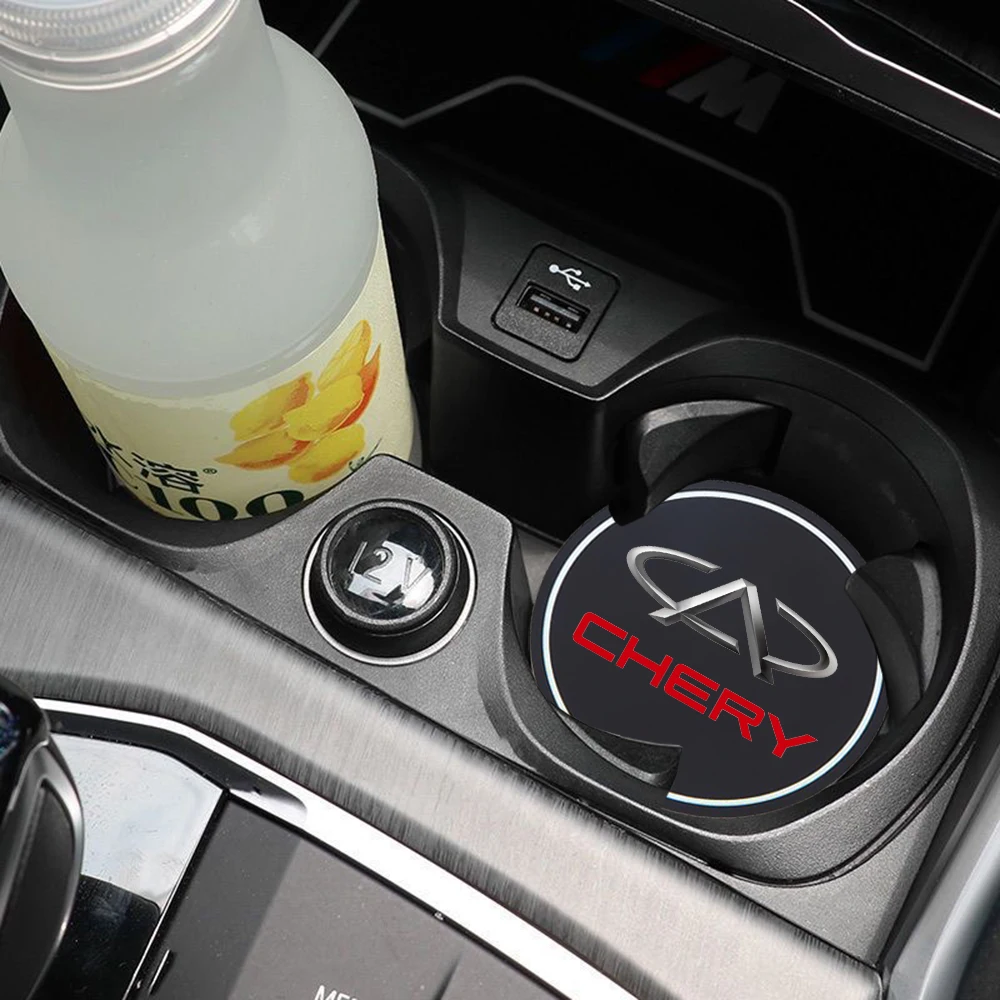 2Pcs Car Coaster Water Cup Bottle Holder Anti-slip Pad Mat Silica Gel For Chery Tiggo 2 3 4 5 6 7 8 3X 5X Pro T11 5X Glx 7