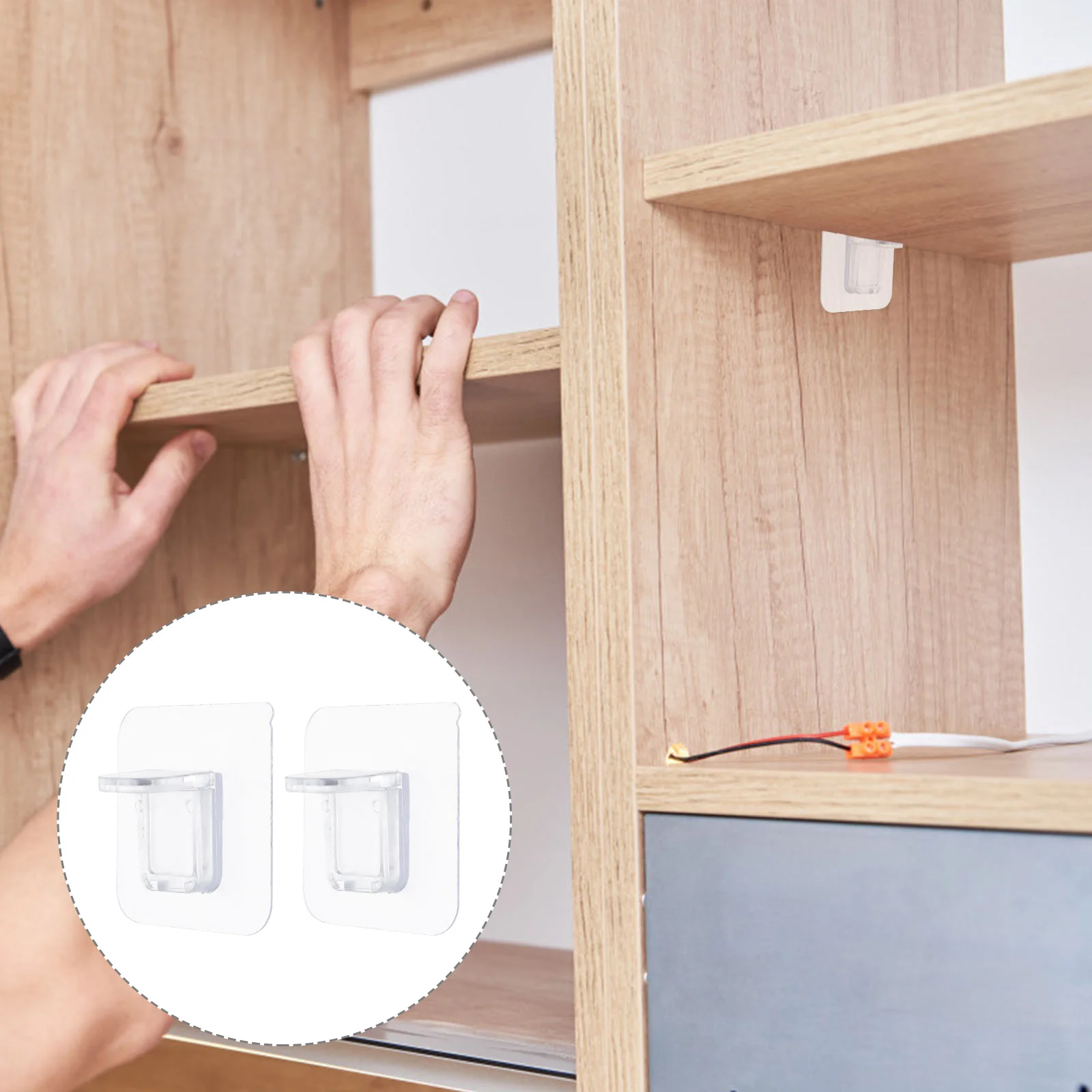 

12Pcs Shelf Support Peg Partition Pins Reliable Punch Free Shelf Holders for Cabinets Wardrobes Shelves Clips for Book Shelves
