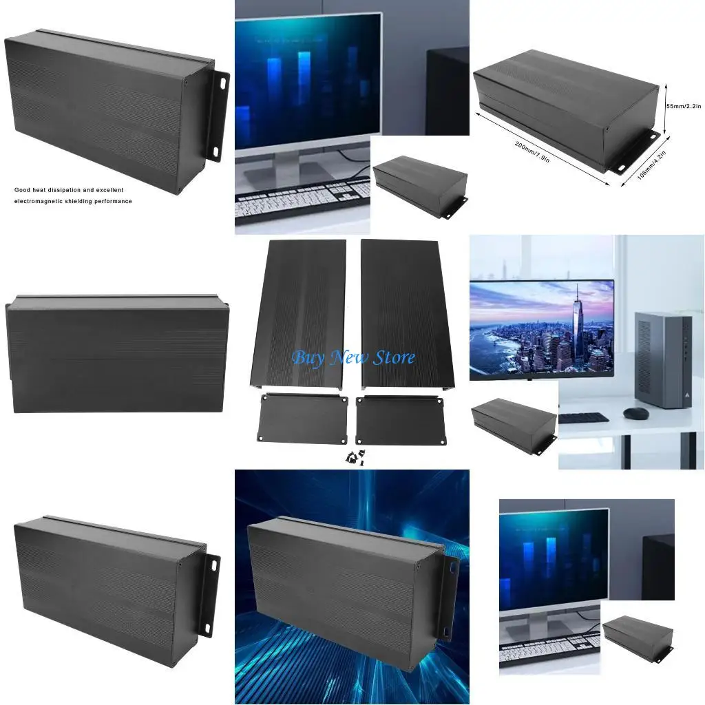 

20ce Электронный корпус DIY Board Project Box Box Aluminum Box Охлаждение корпус алюминиевый сплав коробка