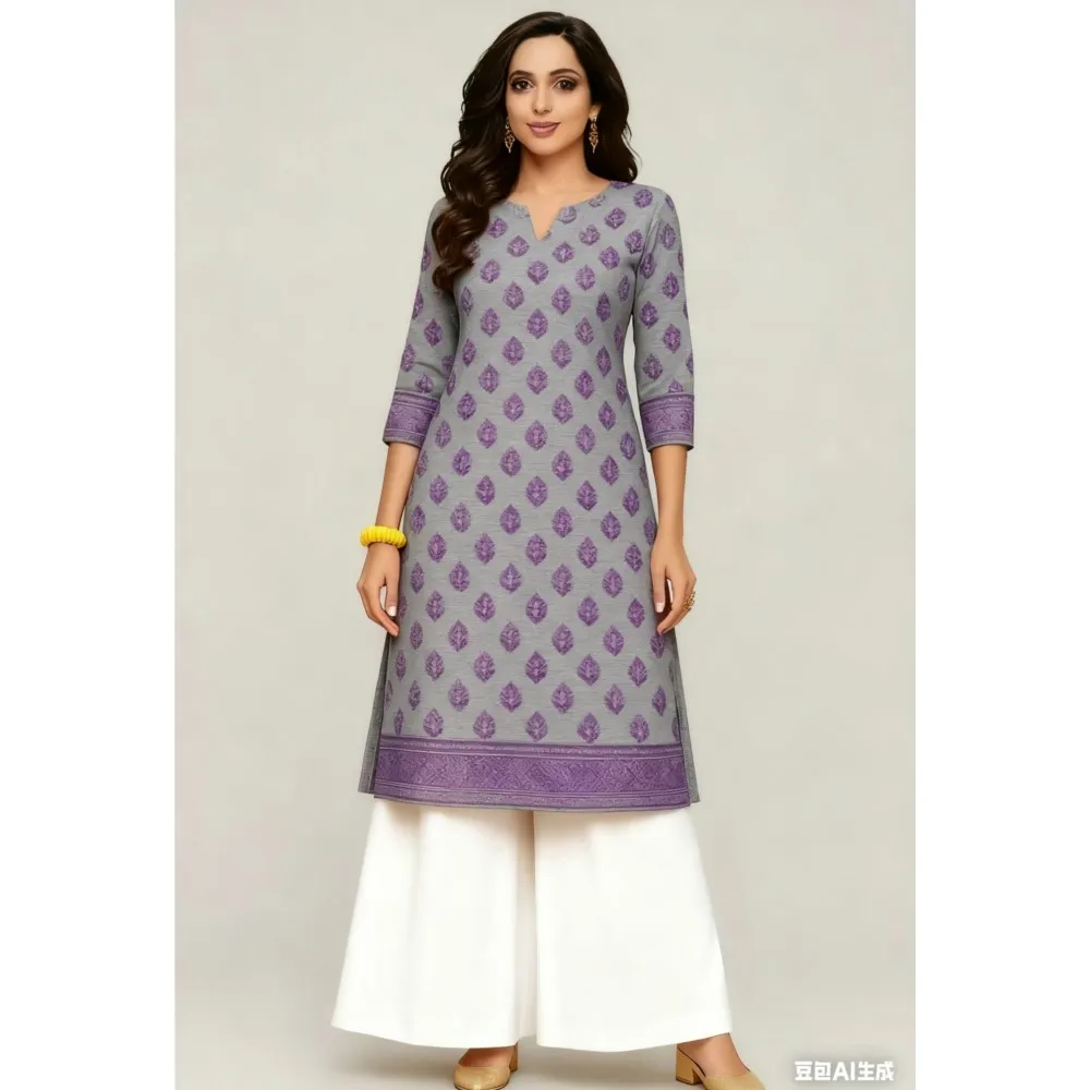 2026 Dress Kurt Women's Fashionable And Elegant Long Sleeved Straight Tube Casual Color Elephant Pattern Women Dress Abaya