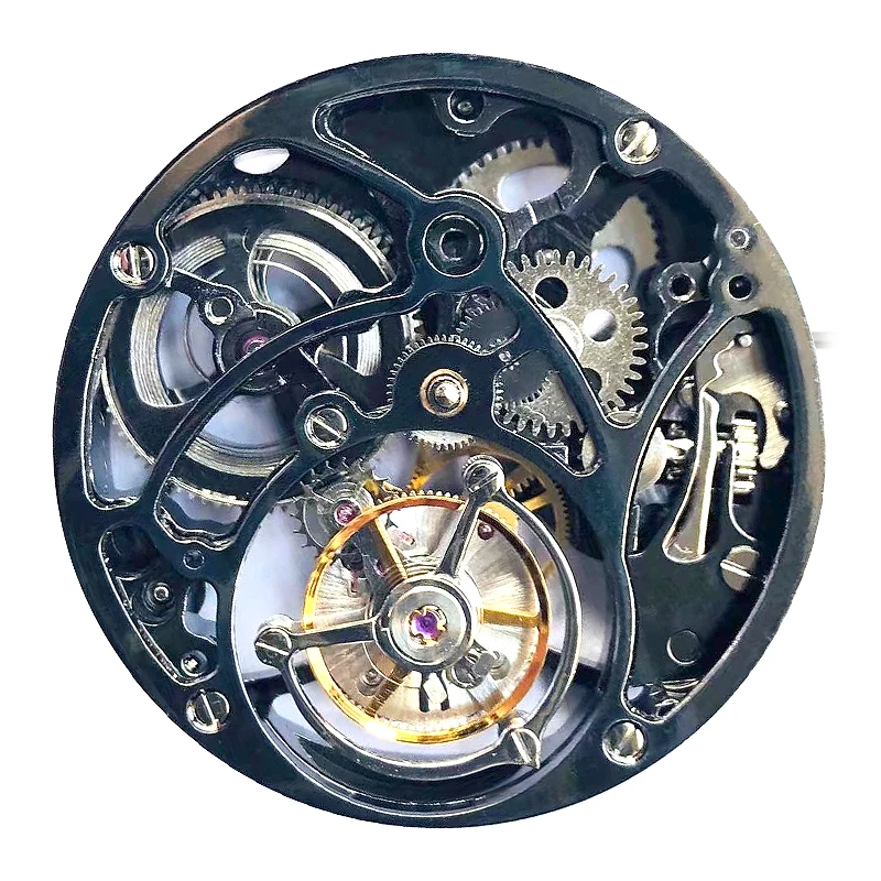 fly Tourbillon  mechanical watch Movement Manual 28800hz Hollowing out DIY