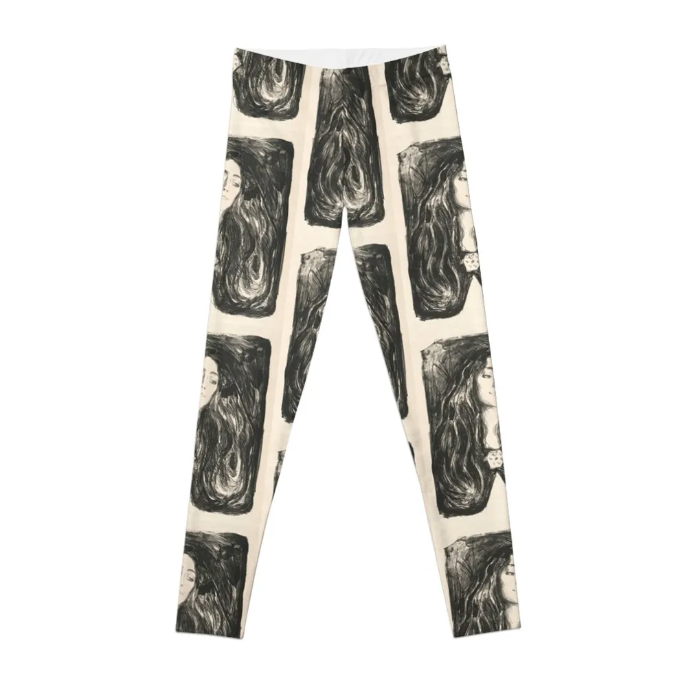 

The Brooch. Eva Mudocci (1903) Edvard Munch artwork Leggings workout clothes for trousers Womens Leggings