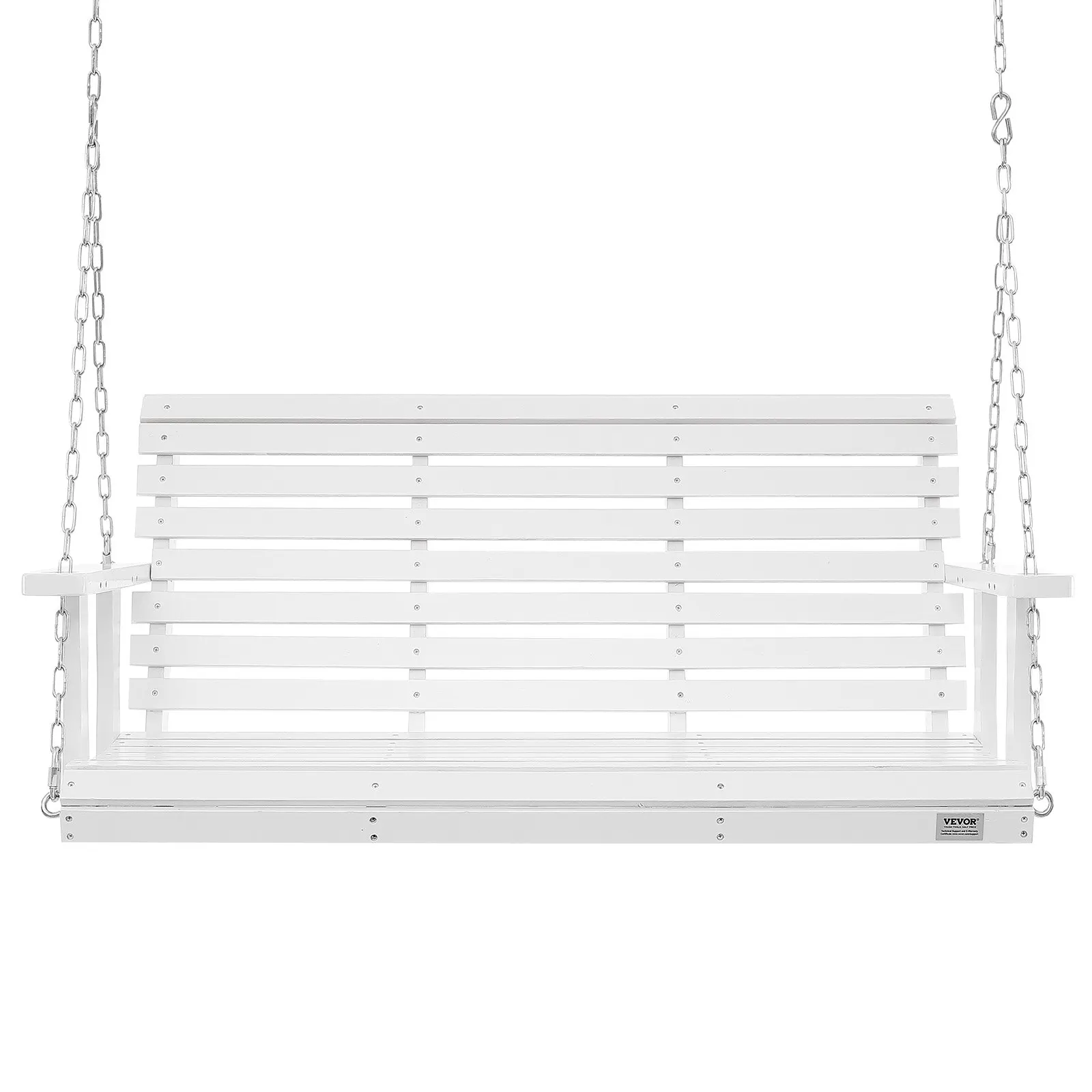 أرجوحة الشرفة الخشبية بطول 4.5 قدم، أرجوحة مقعد الفناء للفناء والحديقة، سعة تحميل قوية 880 رطل، أرجوحة شديدة التحمل