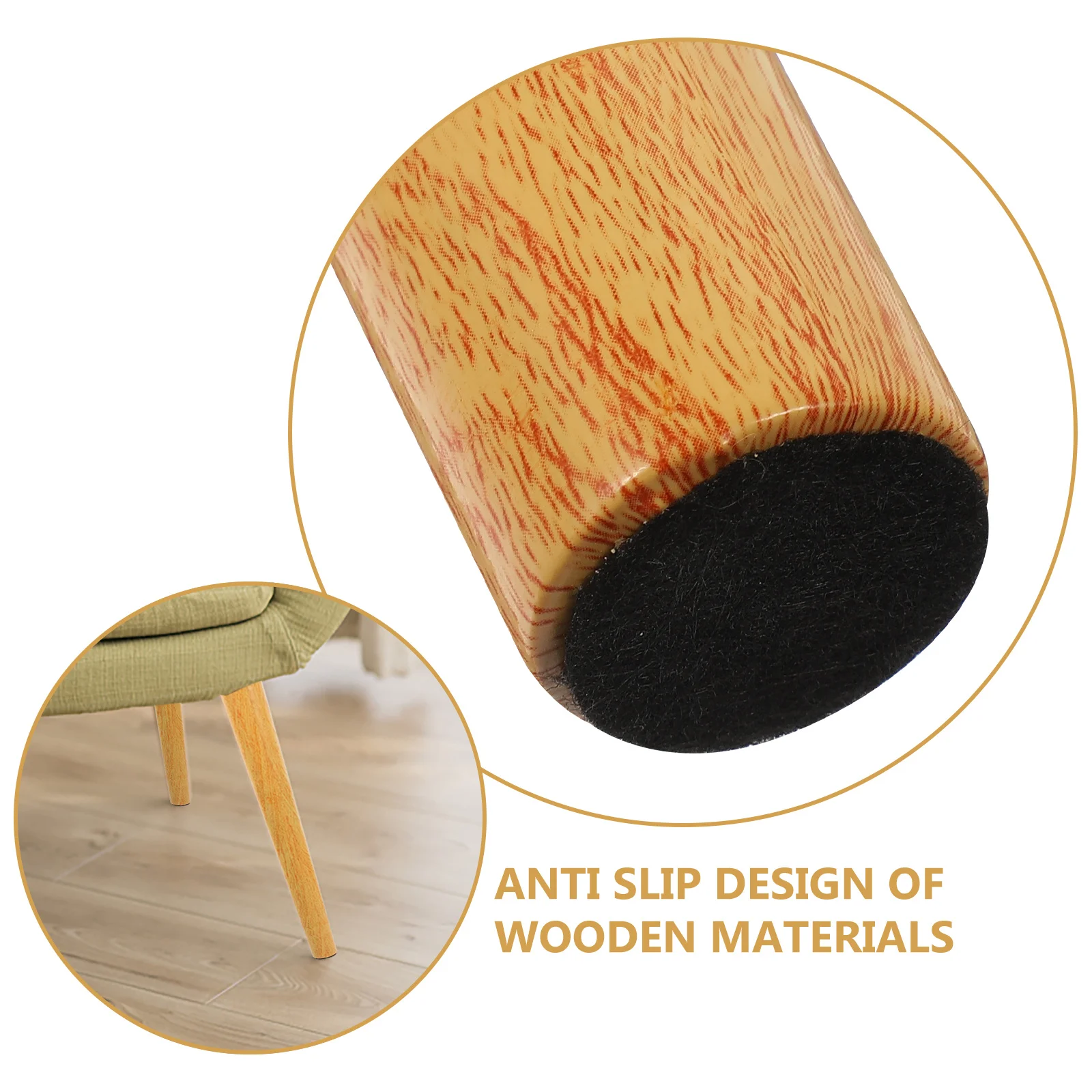 

1Set Furniture Legs Solid Wood Table Leg Set for Chair Cabinet Tea Table Replacement Sturdy Wooden Support Feet