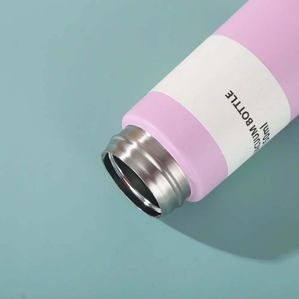 Stainless Steel Mini Thermos Cup 150/250ml with Straw Pocket Insulated Cup One-button Opening Leak-proof Thermal Mug