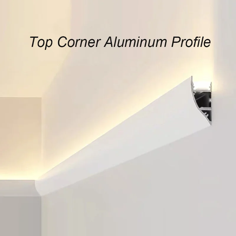 Upward Ceiling Aluminum Profile Surface Mount Downward Wall Washing Channel Light Top Corner Linear Bar Strip Lights