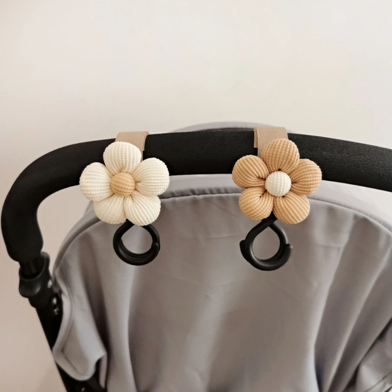 

Baby Stroller Hook Sweet Flower Children Cart Umbrella Hanging Bag Storage Loop Hook Infant Supplies Storage Accessories