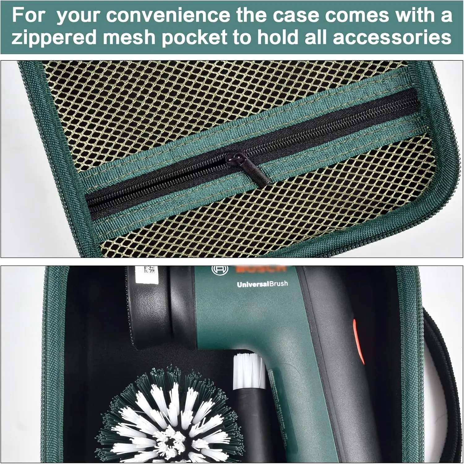 PSofcake Storage Box Bosch Home & Garden Battery cleaning brush, universal brush bag battery, USB cable, Bag only！