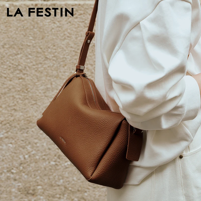 LA FESTIN Original Brand 2024 New Women\'s bag Large Capacity Bags Shoulder Bags Ladies Handbag Leather Bag Fashion Crossbody Bag