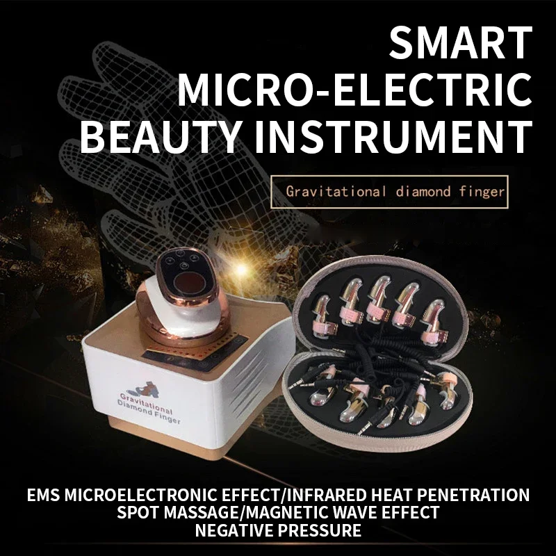 Face Lifting Body Massager Radio Frequency Microcurrent Golden Finger RF EMS Beauty Machine Tools Gravitational Diamond Finger