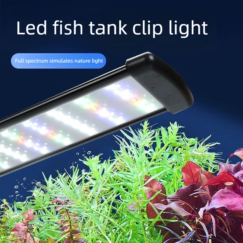 

Aquarium LED Light Tube, No Flicker Fish Tank Light, Full Spectrum Small Clip LED Light for 10 To 30 Gallon Planted Fish Tank