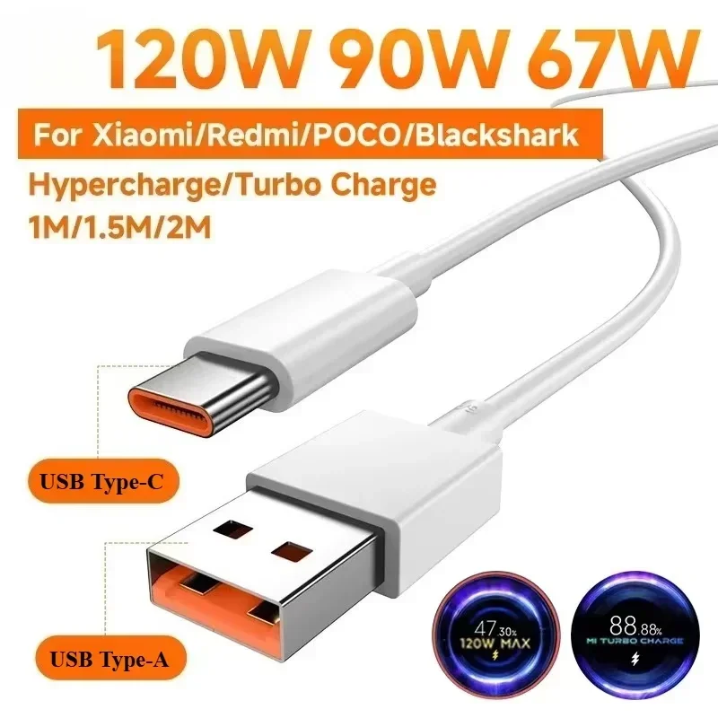 Original 120W 90W 67W 6A USB Typ-C Schnell-Turbo-Ladekabel für Xiaomi Mi 15S Pro 14 13 12 Redmi Note 14 13 12 Poco X7 Pro F6 – Detail 2