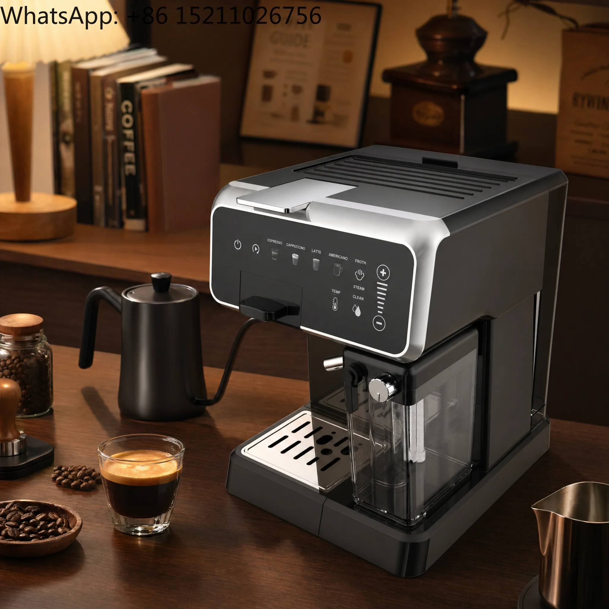Cafetera Profesional Versatile Fully Automatic 3-in-1 - Coffee Machine with Auto Milk Frother